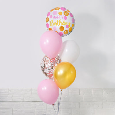 Pink Champagne Balloon Bunch addon CakeRush - CakeRush