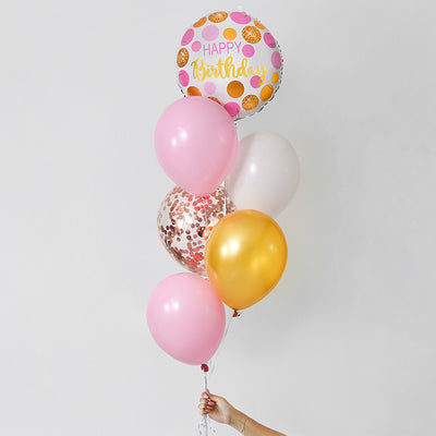Pink Champagne Balloon Bunch addon CakeRush - CakeRush