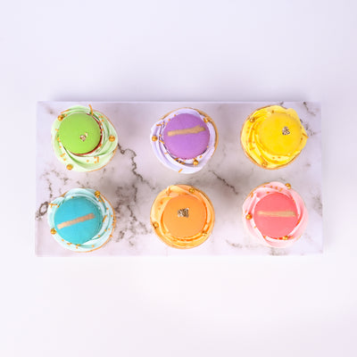 Rainbow Macarons Cupcakes (12 Pieces) Cupcakes Junandus - CakeRush