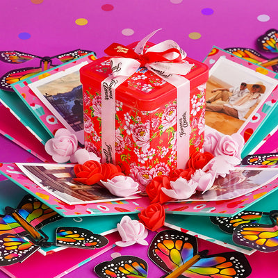 Love Explosion Gift Box cake CakeRush - CakeRush