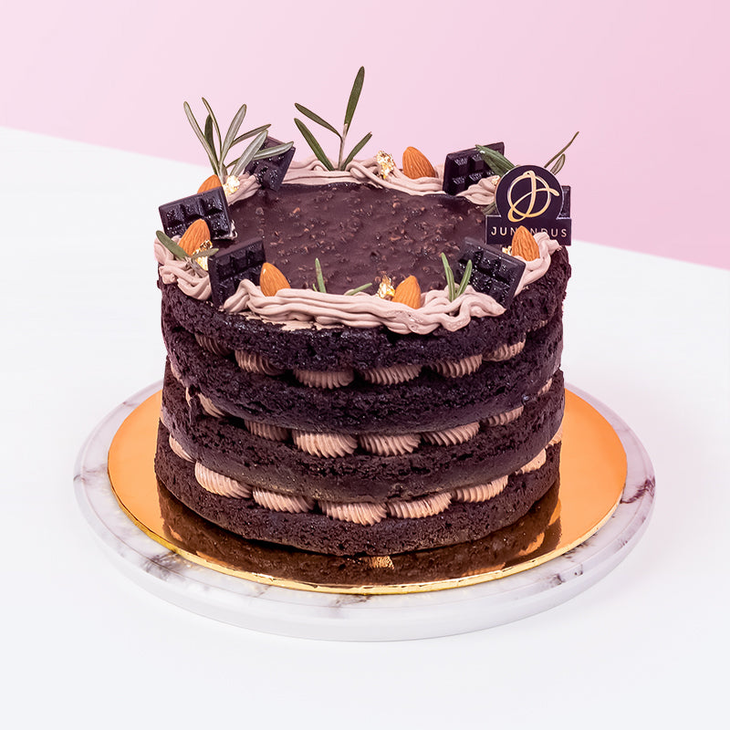 Alternative view of Hazelnut Chocolate Vegan Naked Cake