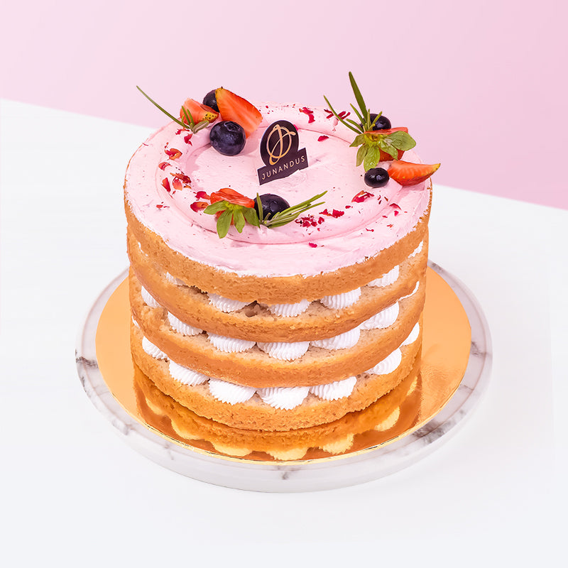 Alternative view of Strawberry Victoria Vegan Naked Cake (Ipoh)