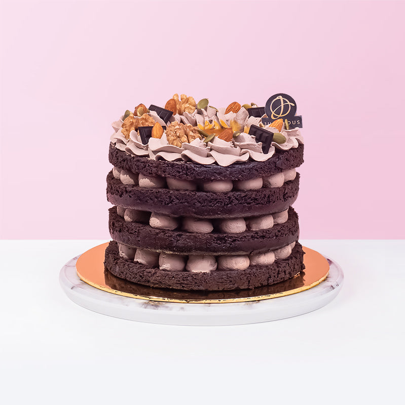 Salted Caramel Vegan Naked Cake