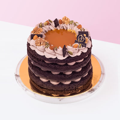 Salted Caramel Vegan Naked Cake cake_vegan Junandus (Penang) - CakeRush