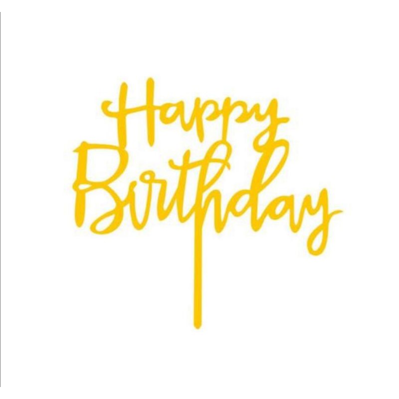 Happy Birthday Cake Topper - 2 addon CakeRush - CakeRush