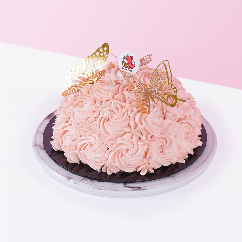 Alternative view of Golden Love of Butterfly Cake