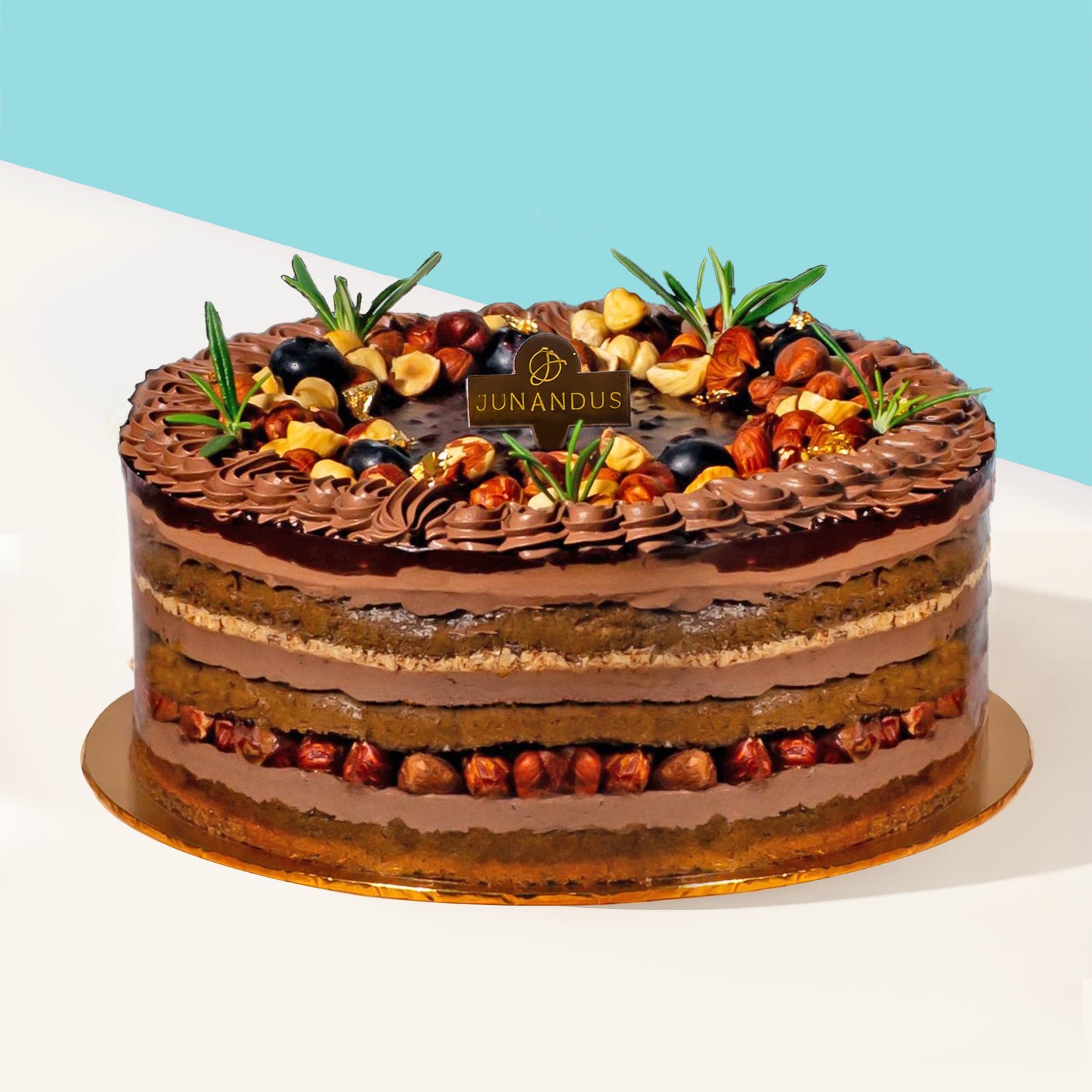 Callebaut® Gianduja Chocolate Yogurt Chiffonge® cake Junandus - CakeRush