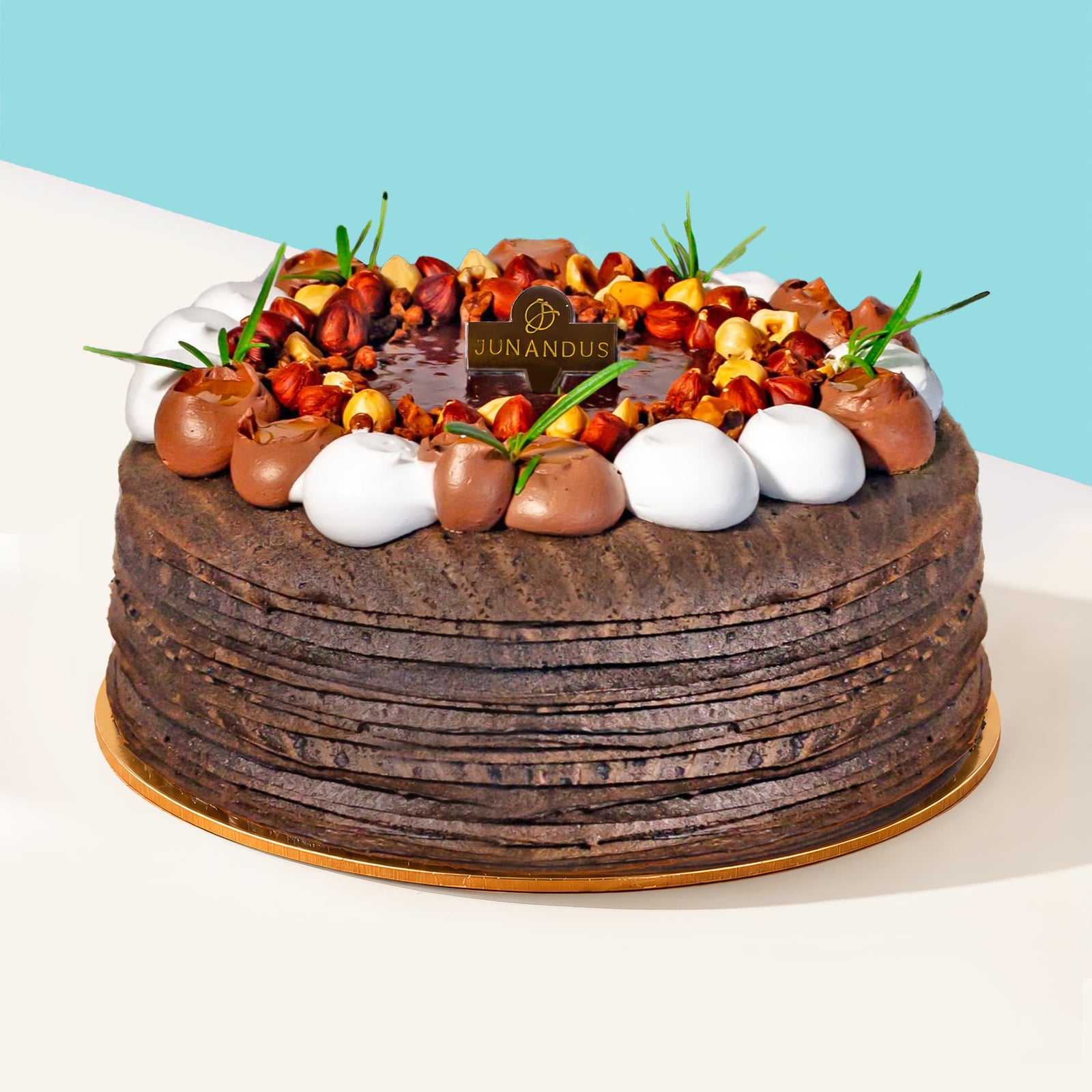 Callebaut® Hazelnut Chocolate Crêpe cake Junandus - CakeRush