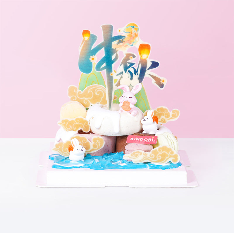 Lunar Bunny Hops Mooncake Kindori Moments - CakeRush