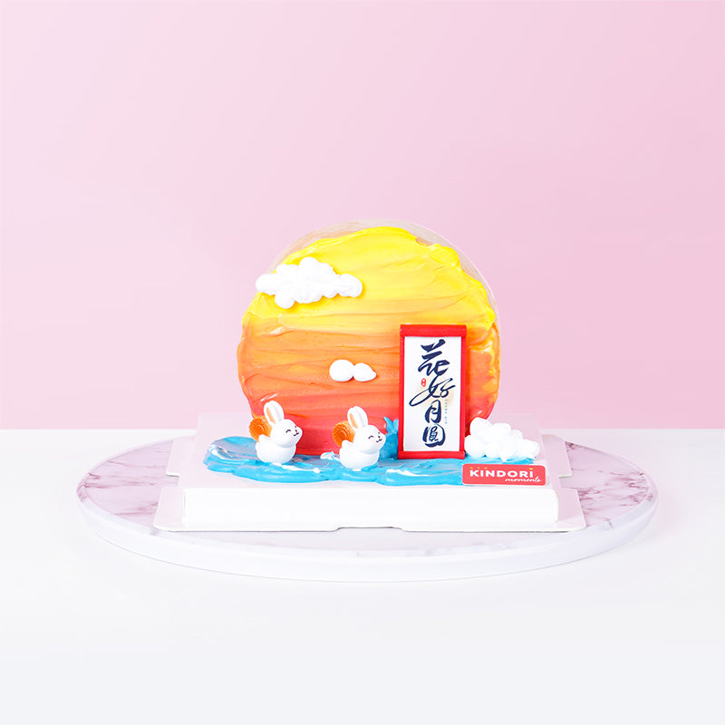 Moonlit Mango Bliss Mooncake Kindori Moments - CakeRush