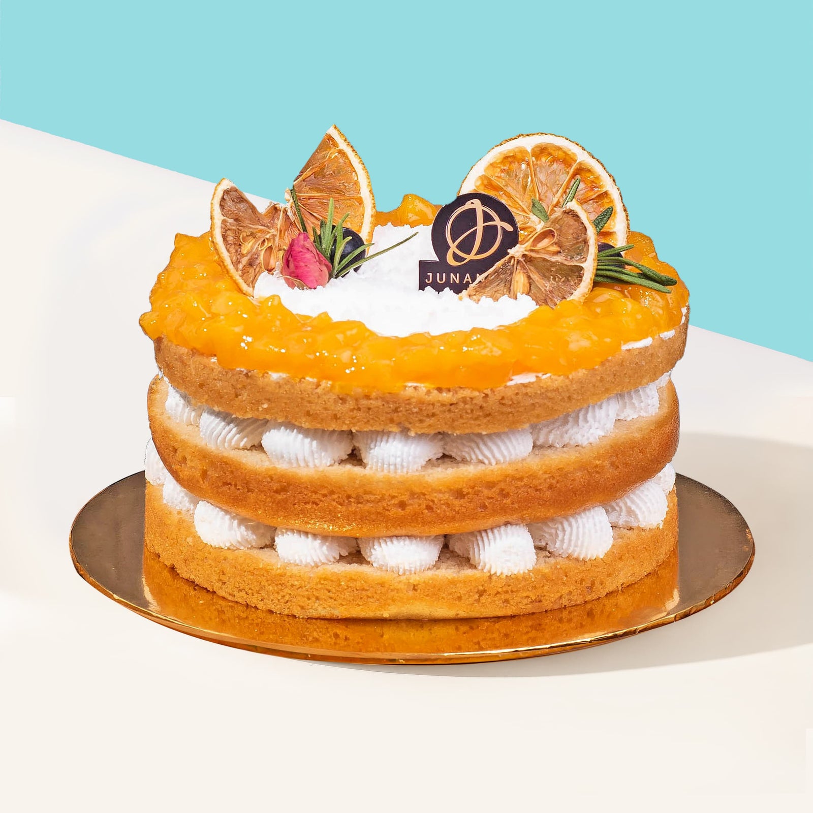 Mango Passion Vegan Naked Cake cake_vegan Junandus - CakeRush