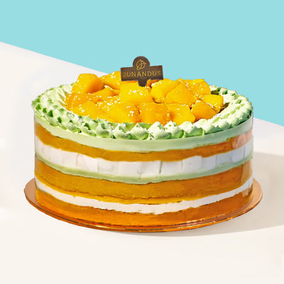 Pandan Coconut Mango Yogurt Chiffonge® cake Junandus - CakeRush