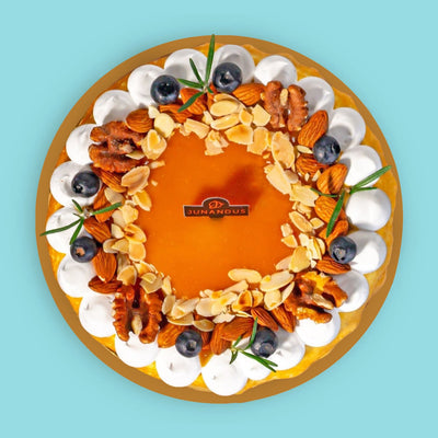 Salted Caramel Almond Vanilla Crêpe cake Junandus - CakeRush