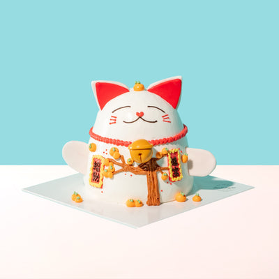 Good Fortune Cat Cake cake_cny2026 Jyu Pastry Art - CakeRush