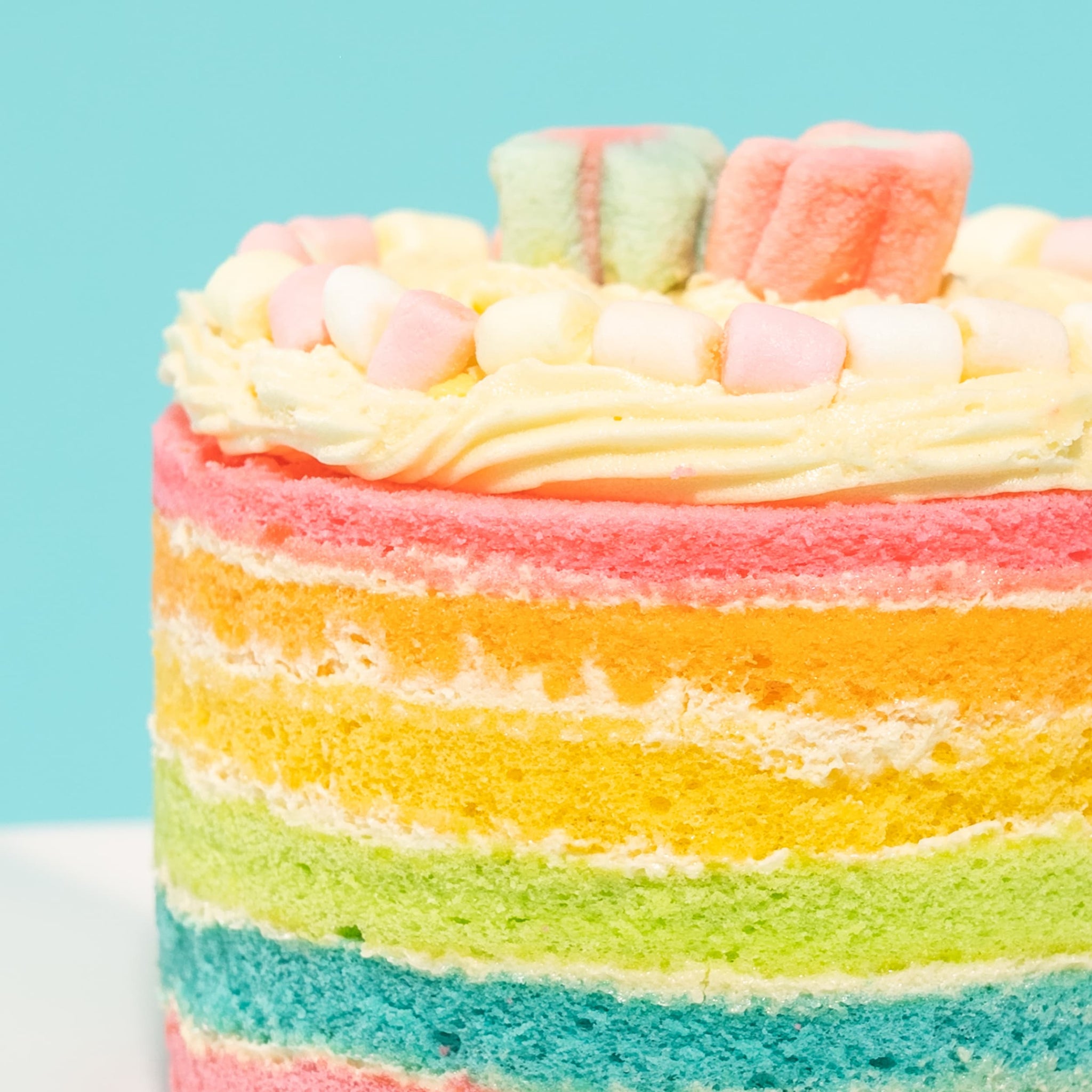 Alternative view of Rainbow Bento Cake