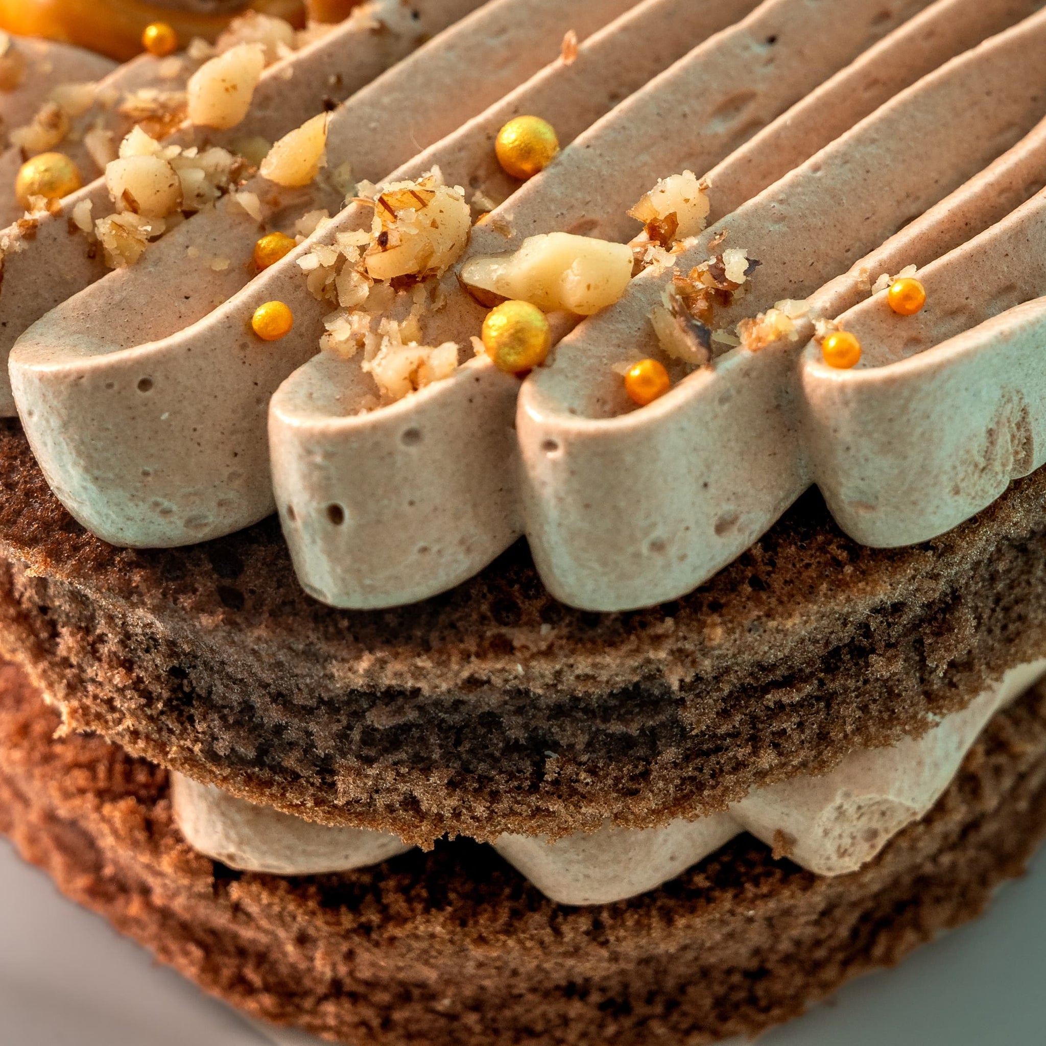 Alternative view of Choco-Hazel Bento Cake