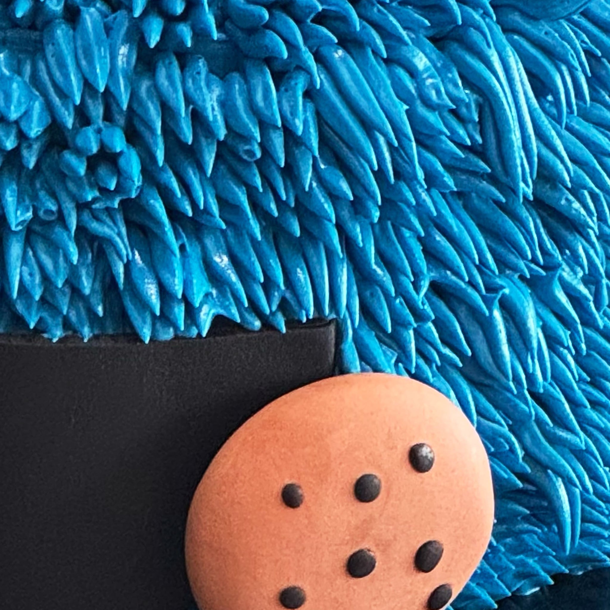 Alternative view of Cookie Monster Cake