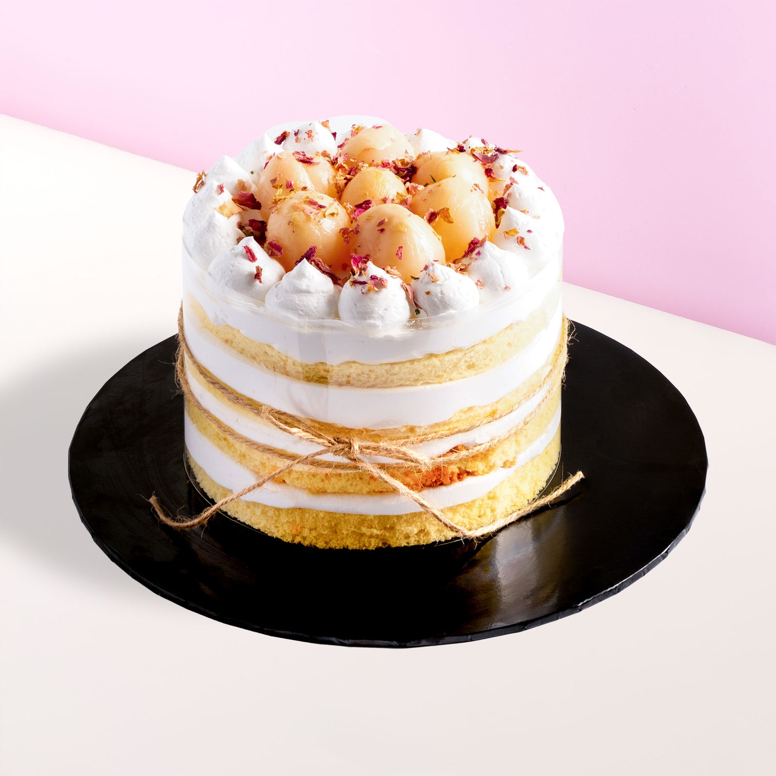 Lychee Rose Eggless Cake (JB) cake The Cake Calendar - CakeRush