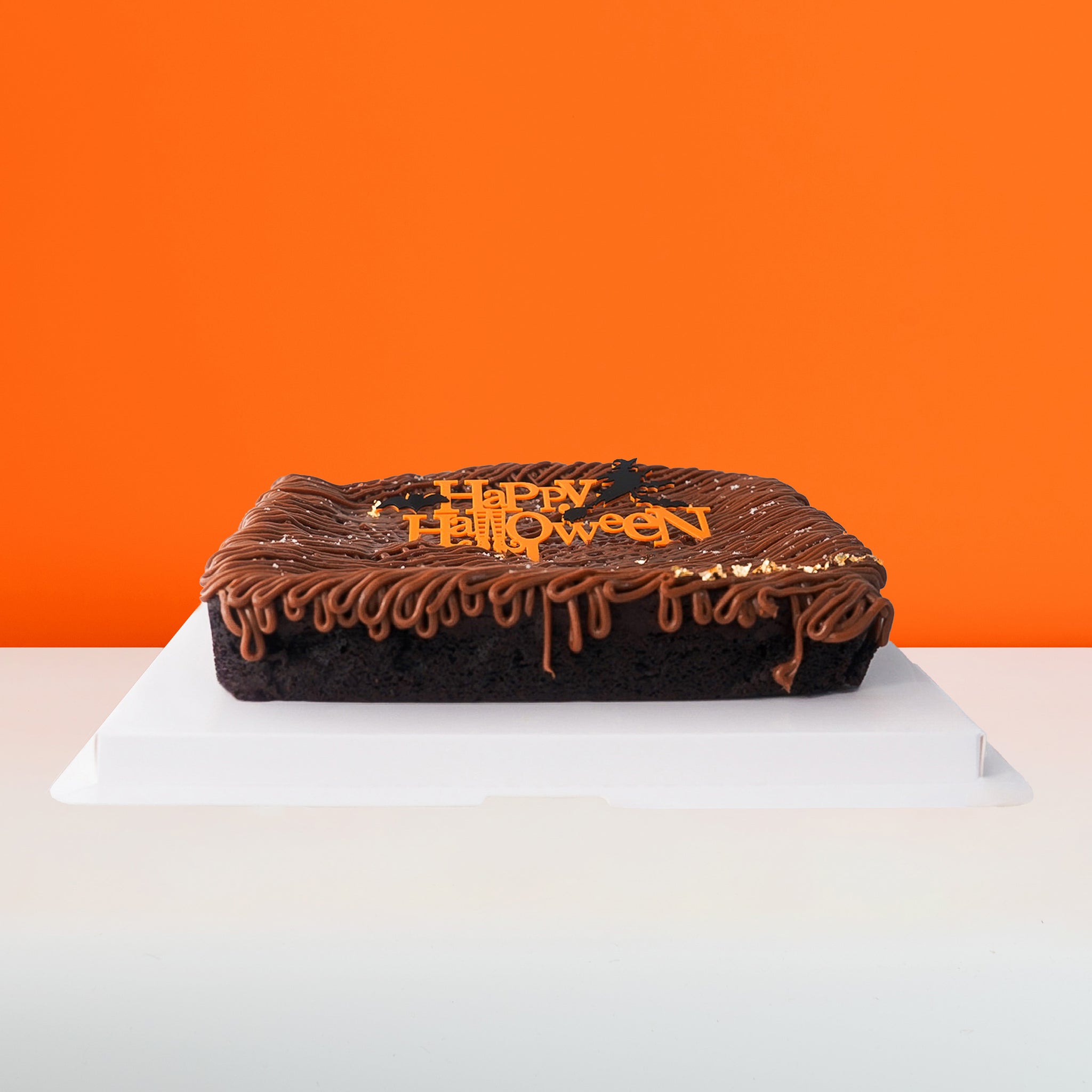 Salted Caramel Halloween Brownies