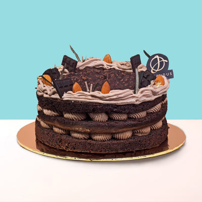 Hazelnut Chocolate Vegan Naked Cake cake_vegan Junandus - CakeRush