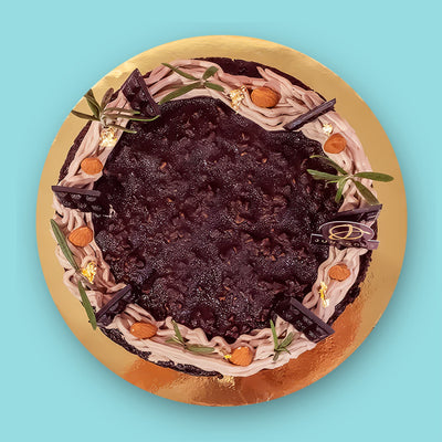 Hazelnut Chocolate Vegan Naked Cake cake_vegan Junandus - CakeRush