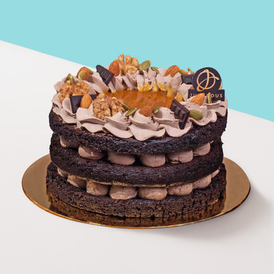 Salted Caramel Vegan Naked Cake cake_vegan Junandus - CakeRush