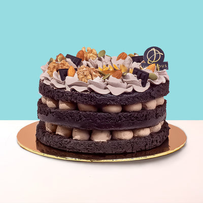 Salted Caramel Vegan Naked Cake cake_vegan Junandus - CakeRush