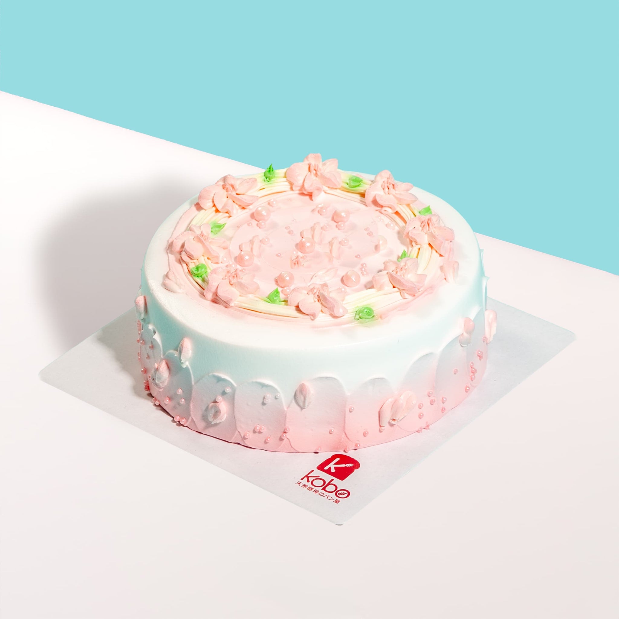 Image of Pink Petals Strawberry Cake