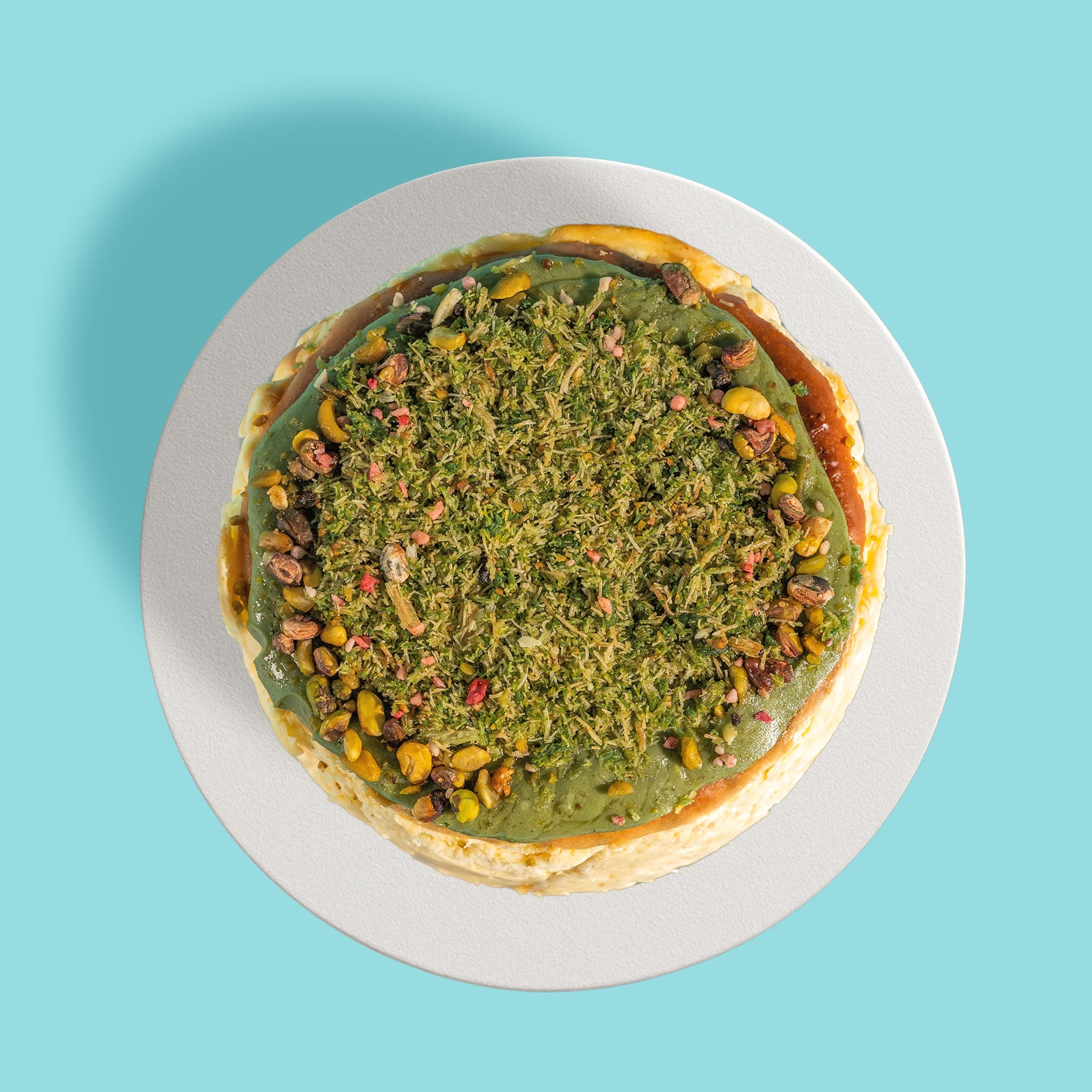 Alternative view of Kunafa Burnt Cheesecake