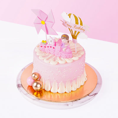 Pink Baby Girl Train cake_designer Eats & Treats - CakeRush