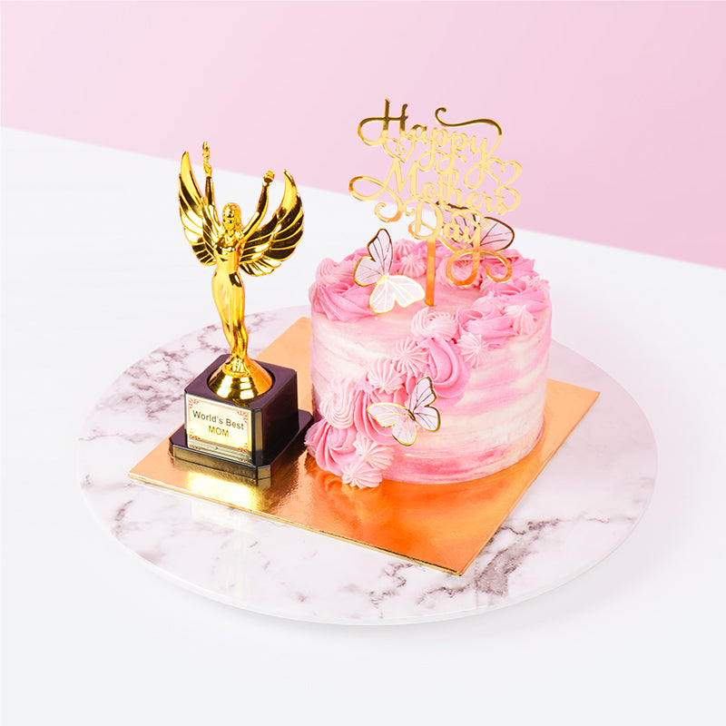 Alternative view of World's Best Mom Cake