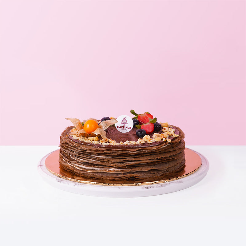 Nutella Rocher Mille Crepe Cake cake_millecrepe Cake Hub - CakeRush