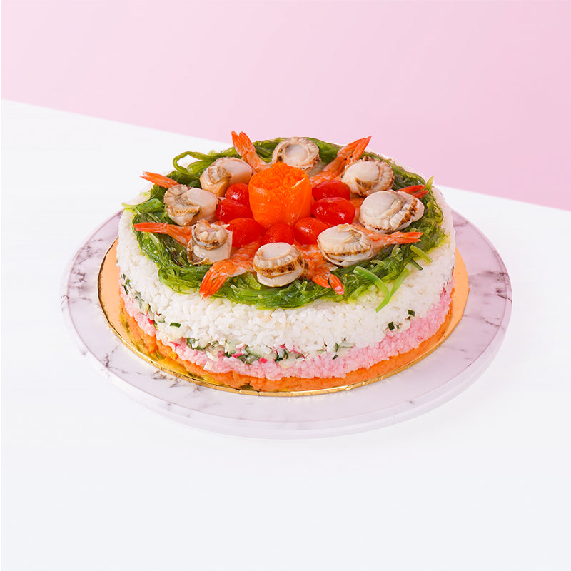 Hokkaido Hotate Ebi Sushi Cake
