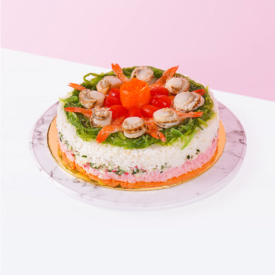 Hokkaido Hotate Ebi Sushi Cake cake_sushi Kyodai Sushi - CakeRush