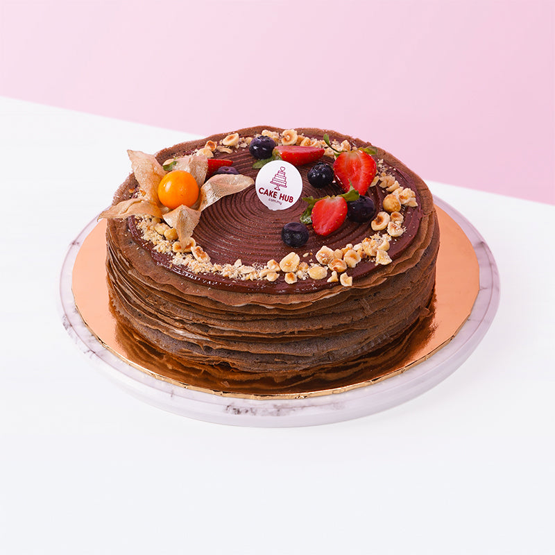 Alternative view of Nutella Rocher Mille Crepe Cake
