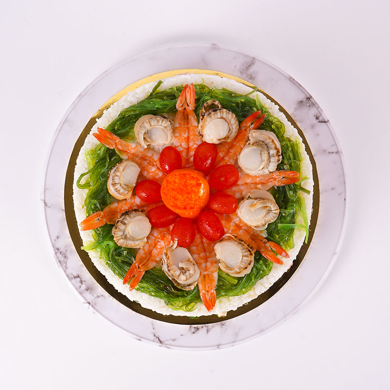 Alternative view of Hokkaido Hotate Ebi Sushi Cake