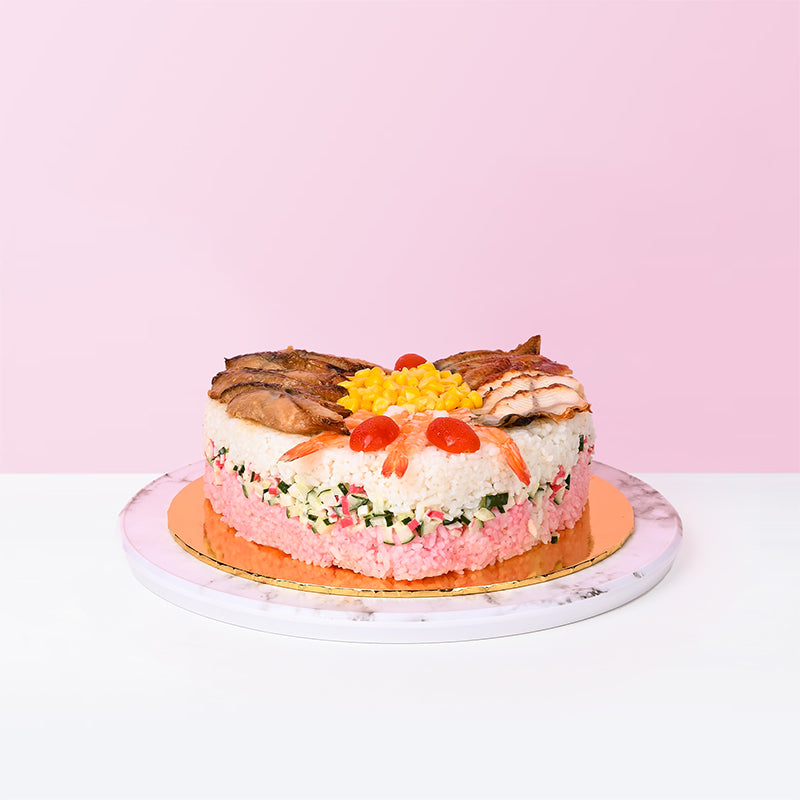 Alternative view of Aburi Love Shaped Sushi Cake