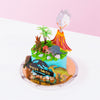 Dinosaurs and Volcano cake_designer Eats & Treats - CakeRush