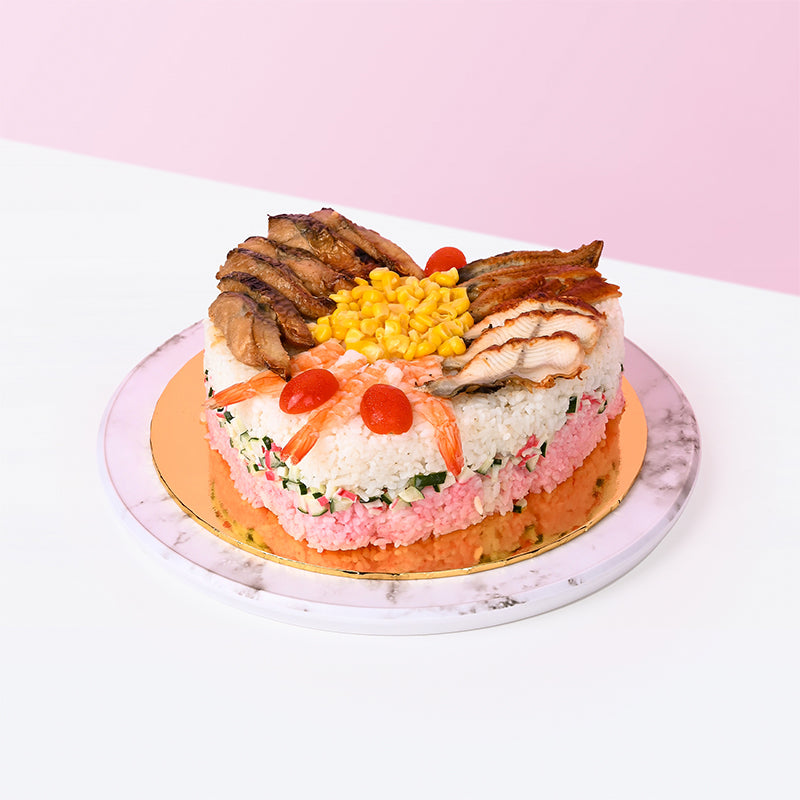 Aburi Love Shaped Sushi Cake