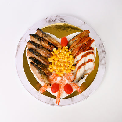 Aburi Love Shaped Sushi Cake cake_sushi Kyodai Sushi - CakeRush