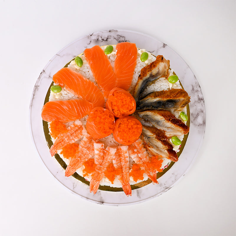 Alternative view of Chirashi Sushi Cake