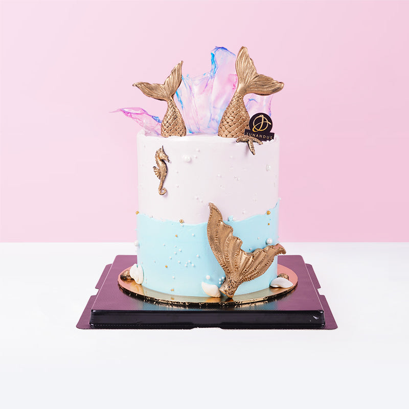 Blue Mermaid Coral Designer Cake cake_designer Junandus - CakeRush