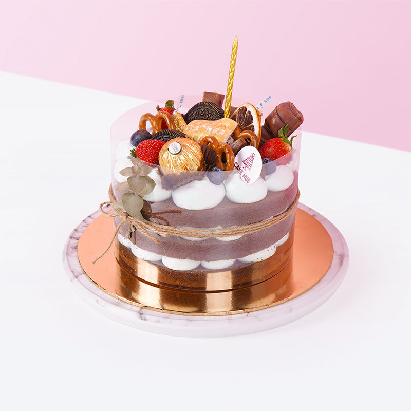 Alternative view of Dad's Chocolate Mint Naked Cake