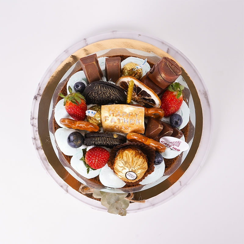 Alternative view of Dad's Chocolate Mint Naked Cake