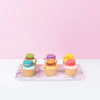 Rainbow Macarons Cupcakes (9 Pieces) Cupcakes Junandus - CakeRush