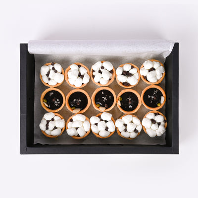 Smores and Chocolate Ganache Tartlets (15 Pieces) tart Mutiara Figs - CakeRush