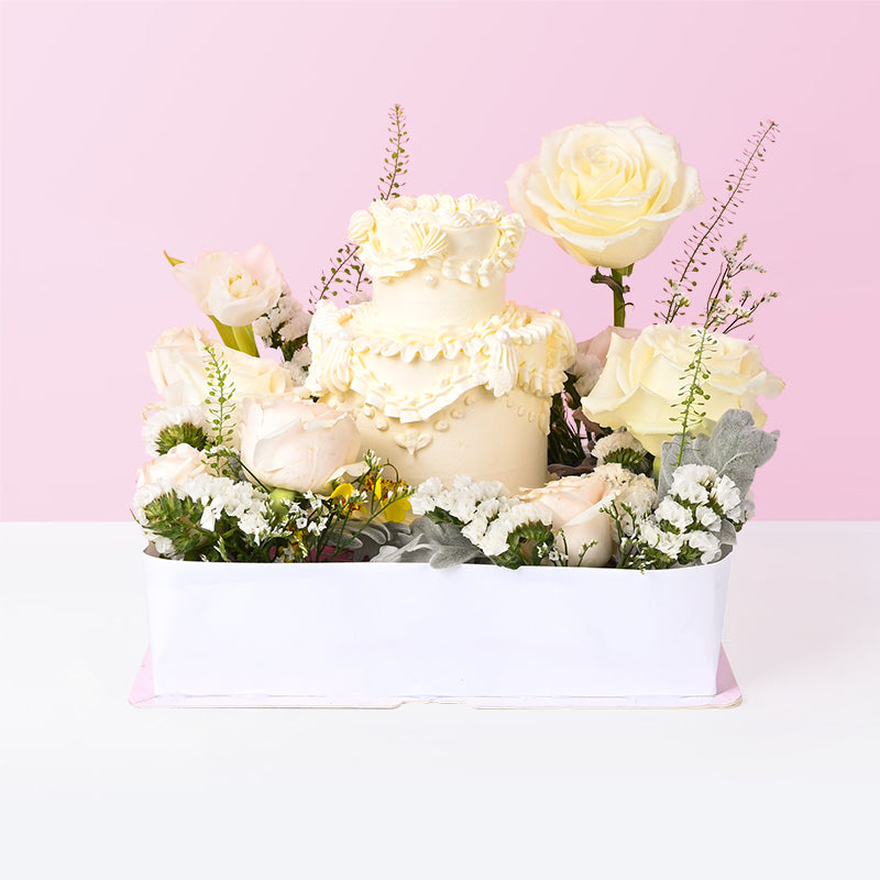 White Angel Premium Flowers Vintage Cake cake_designer In the Clouds - CakeRush