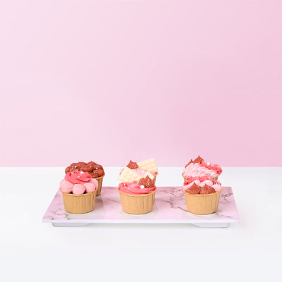 Dusty Pink Ombre Cupcakes (6 Pieces) Cupcakes Junandus (Penang) - CakeRush