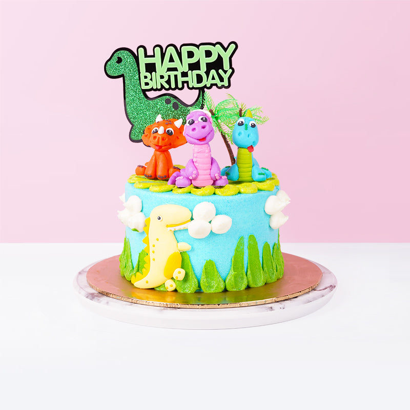 Happy Dinosaur Family cake_designer Eats & Treats - CakeRush