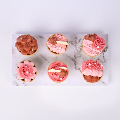 Dusty Pink Ombre Cupcakes (6 Pieces) Cupcakes Junandus (Penang) - CakeRush